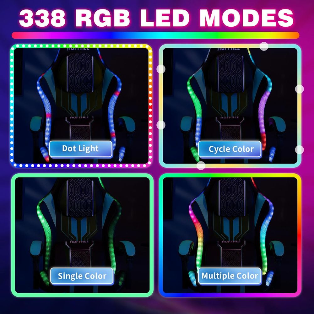 كرسي ألعاب مع إضاءة LED ومكبرا - مراجعة Massage وسعره
