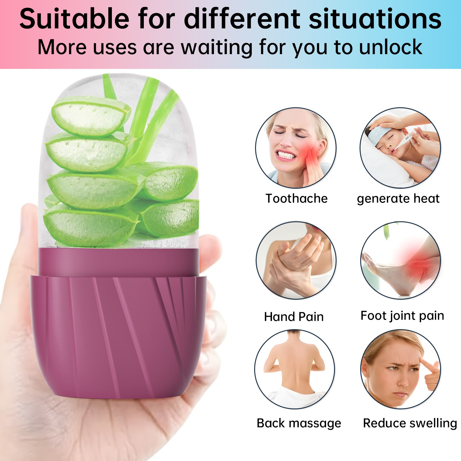 قالب ثلج للوجه بتصميم مخطط جما - مراجعة Face Ice Roller Puffiness وسعره