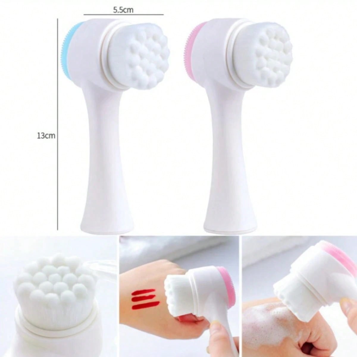 منظف للوجه مزدوج الجوانب، فرشا - مراجعة Silicone Face Scrubber Electric وسعره